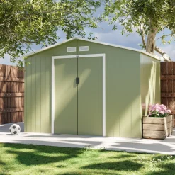 Metall-Gartenschuppen 5,29 m² Geräteschuppen mit zwei großen Schiebetüren