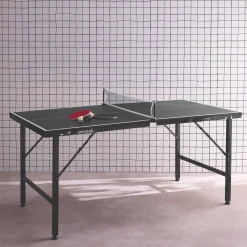 Mini-Tischtennisplatte Indoor, klappbar, mit 4 Schlägern und 6 Bällen