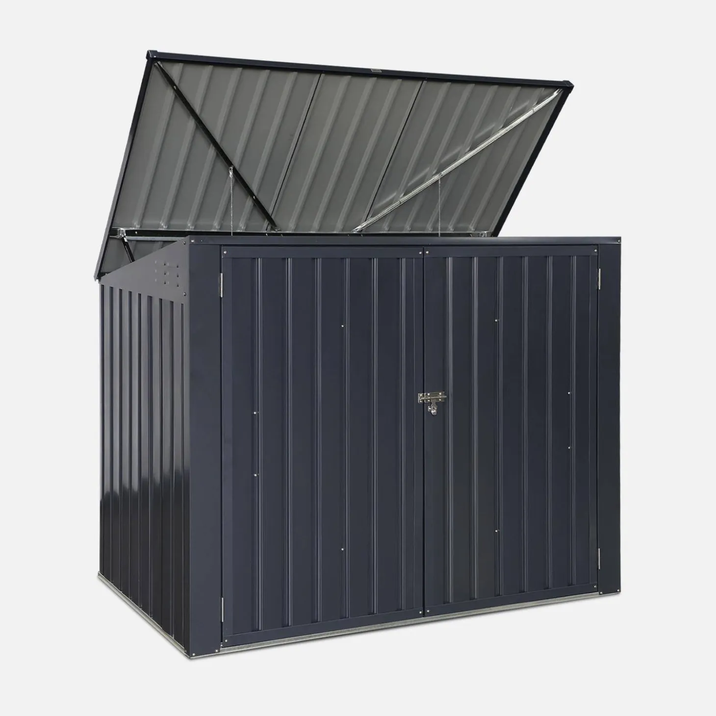 Mülltonnenbox 1,75m² aus verzinktem Stahl