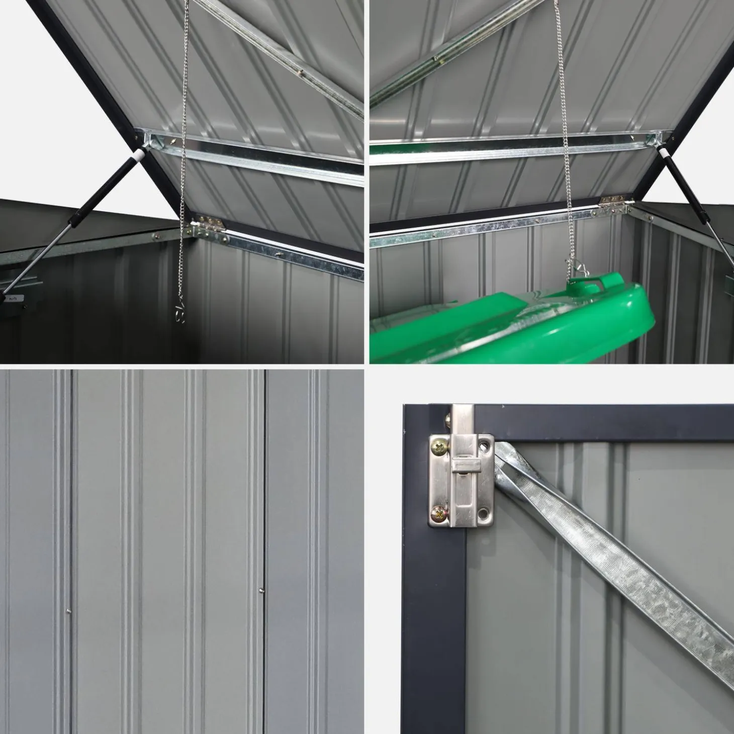 Mülltonnenbox 1,75m² aus verzinktem Stahl