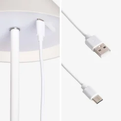 Mobile LED-Tischlampe für Innen- und Außenbereich H 135 cm