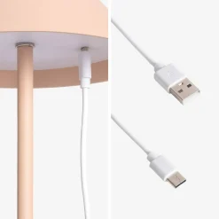 Mobile LED-Tischlampe für Innen- und Außenbereich H 135 cm