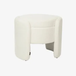 Moderner Hocker mit Stoffbezug und Stauraum