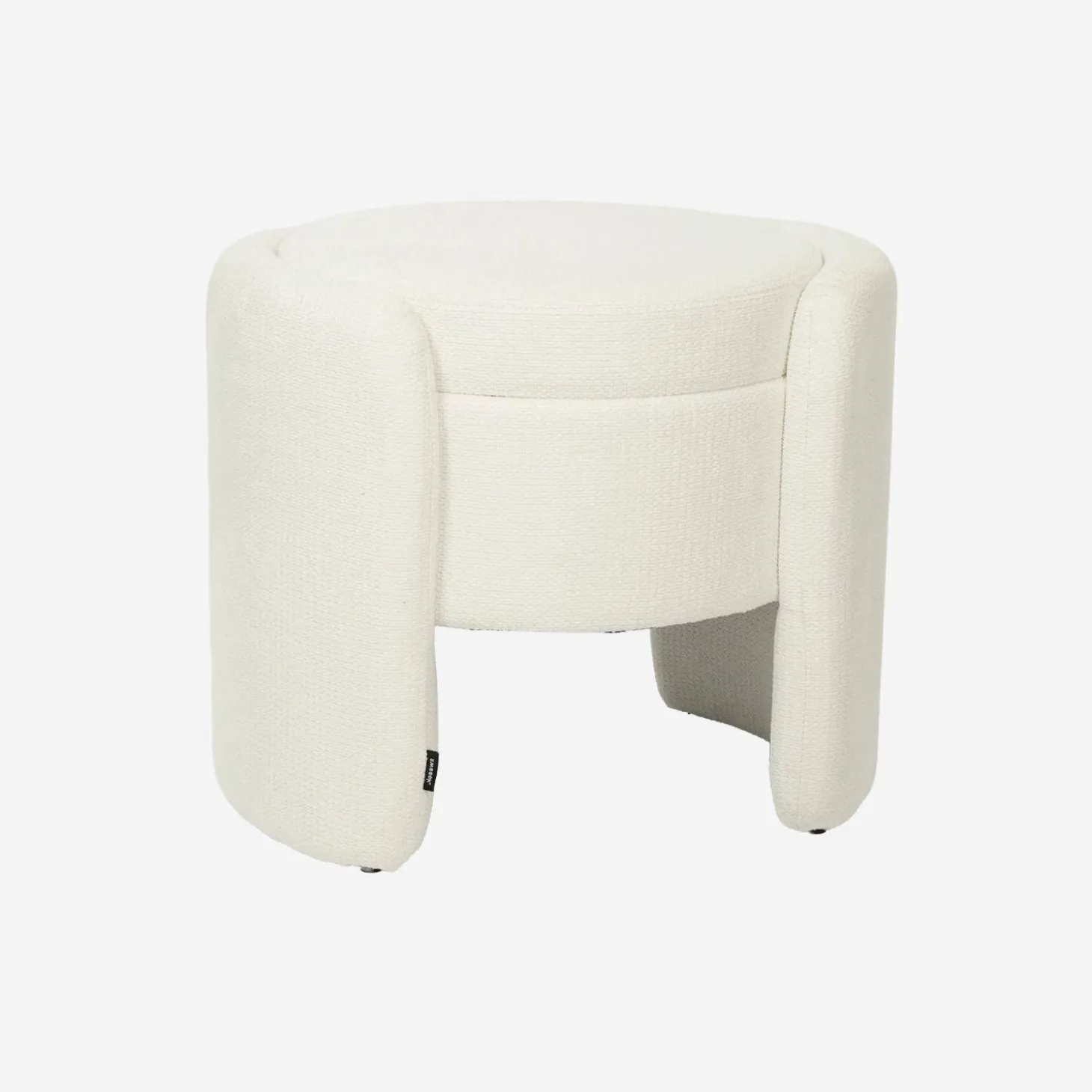 Moderner Hocker mit Stoffbezug und Stauraum