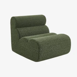 Modularer Lounge-Sessel mit Bezug im Alpaka-Look