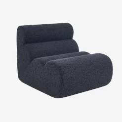 Modularer Lounge-Sessel mit Bezug im Alpaka-Look