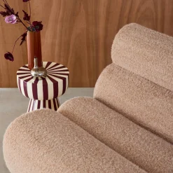 Modularer Lounge-Sessel mit Bezug im Alpaka-Look
