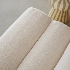 Modularer Lounge-Sessel mit strukturiertem Bouclé-Bezug