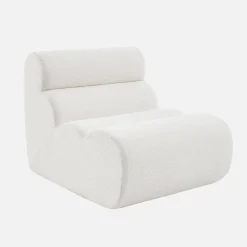 Modularer Lounge-Sessel mit strukturiertem Bouclé-Bezug