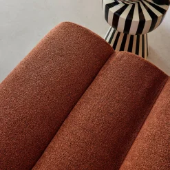 Modularer Lounge-Sessel mit strukturiertem Bouclé-Bezug