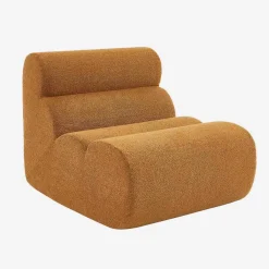 Modularer Lounge-Sessel mit strukturiertem Bouclé-Bezug