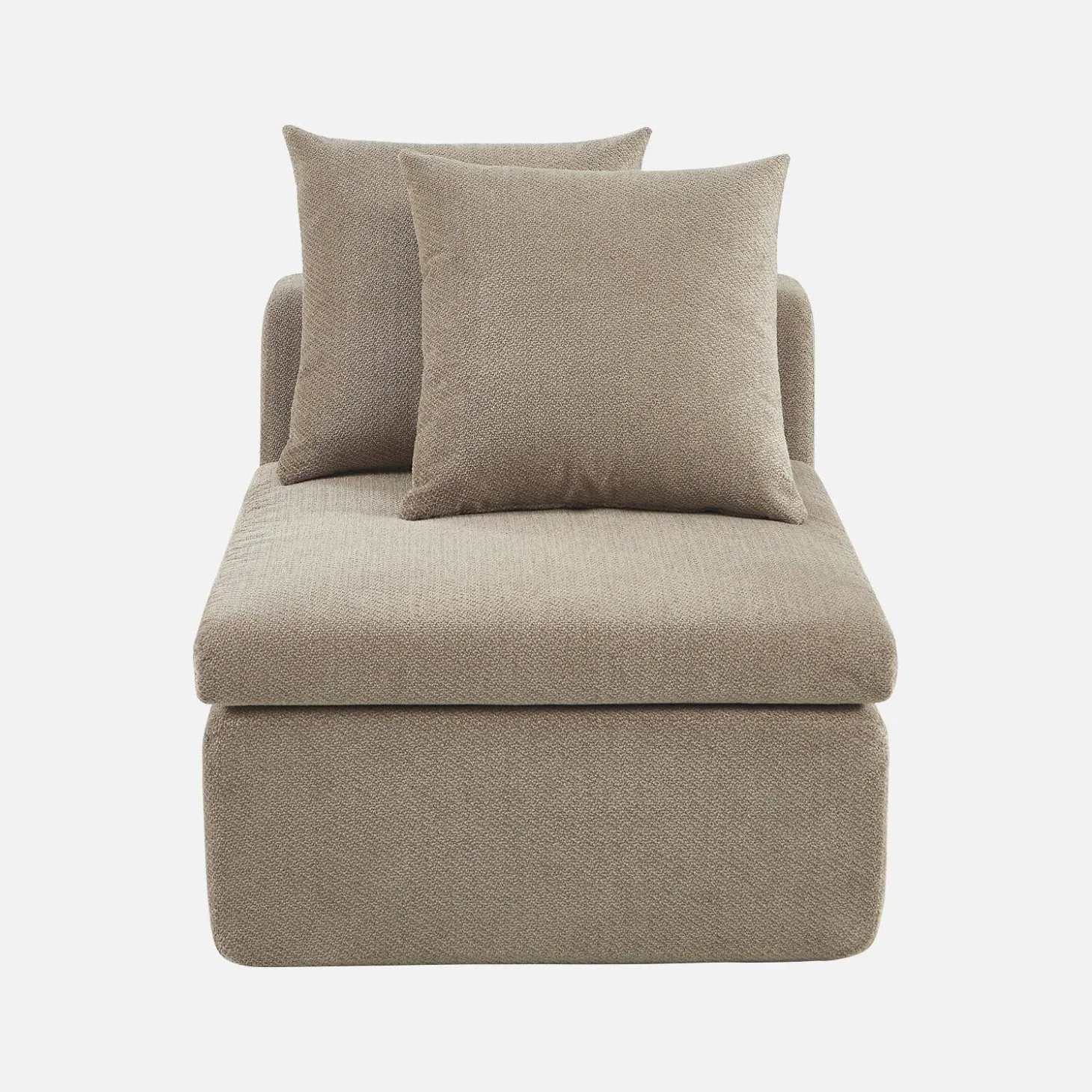 Modularer Sessel mit Chenille-Bezug 1-Sitzer