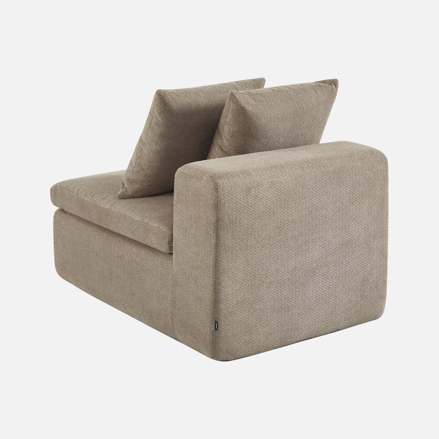 Modularer Sessel mit Chenille-Bezug 1-Sitzer