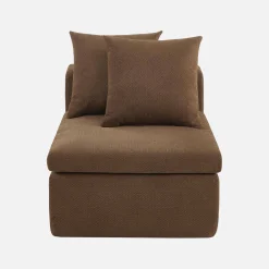 Modularer Sessel mit Chenille-Bezug 1-Sitzer