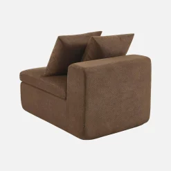 Modularer Sessel mit Chenille-Bezug 1-Sitzer