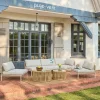 Modulares Gartenmöbel-Set aus Aluminium und Seilbespannung für 5 Personen