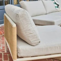 Modulares Gartenmöbel-Set aus Aluminium und Seilbespannung für 5 Personen