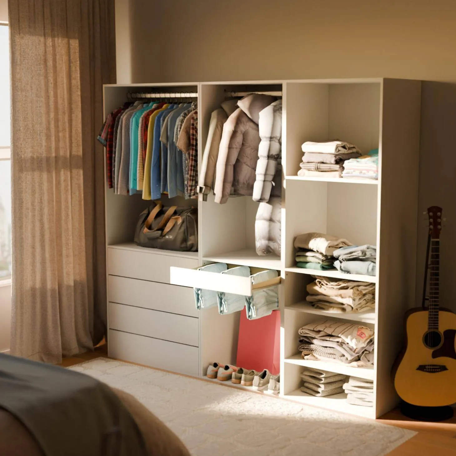 Modulares Kleiderschrank-Set mit 3 Elementen