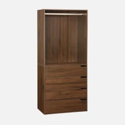 Modulares Kleiderschrank-Set mit 4 Elementen, Laminatplatten