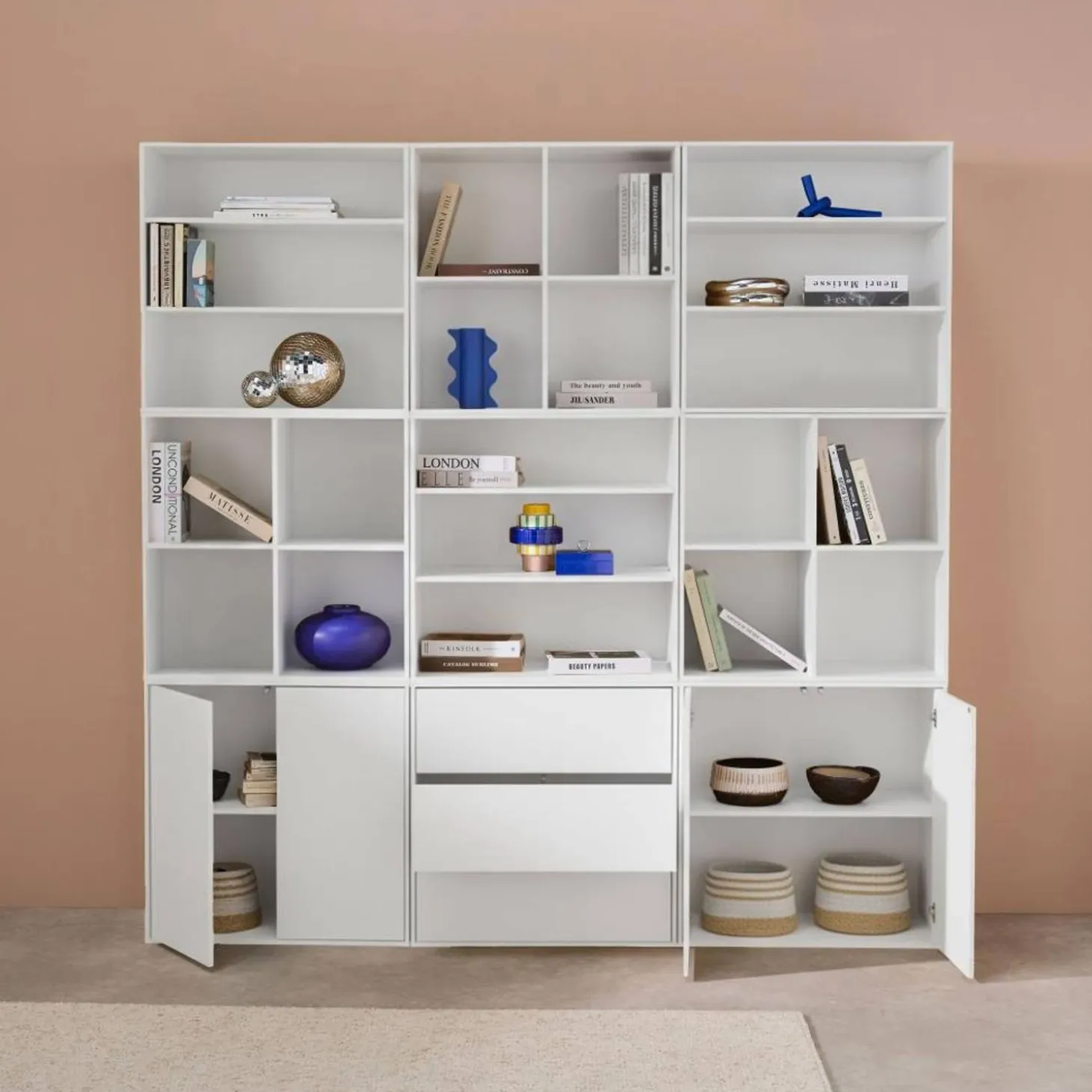 Modulares Regal Holzdekor 9 Elemente