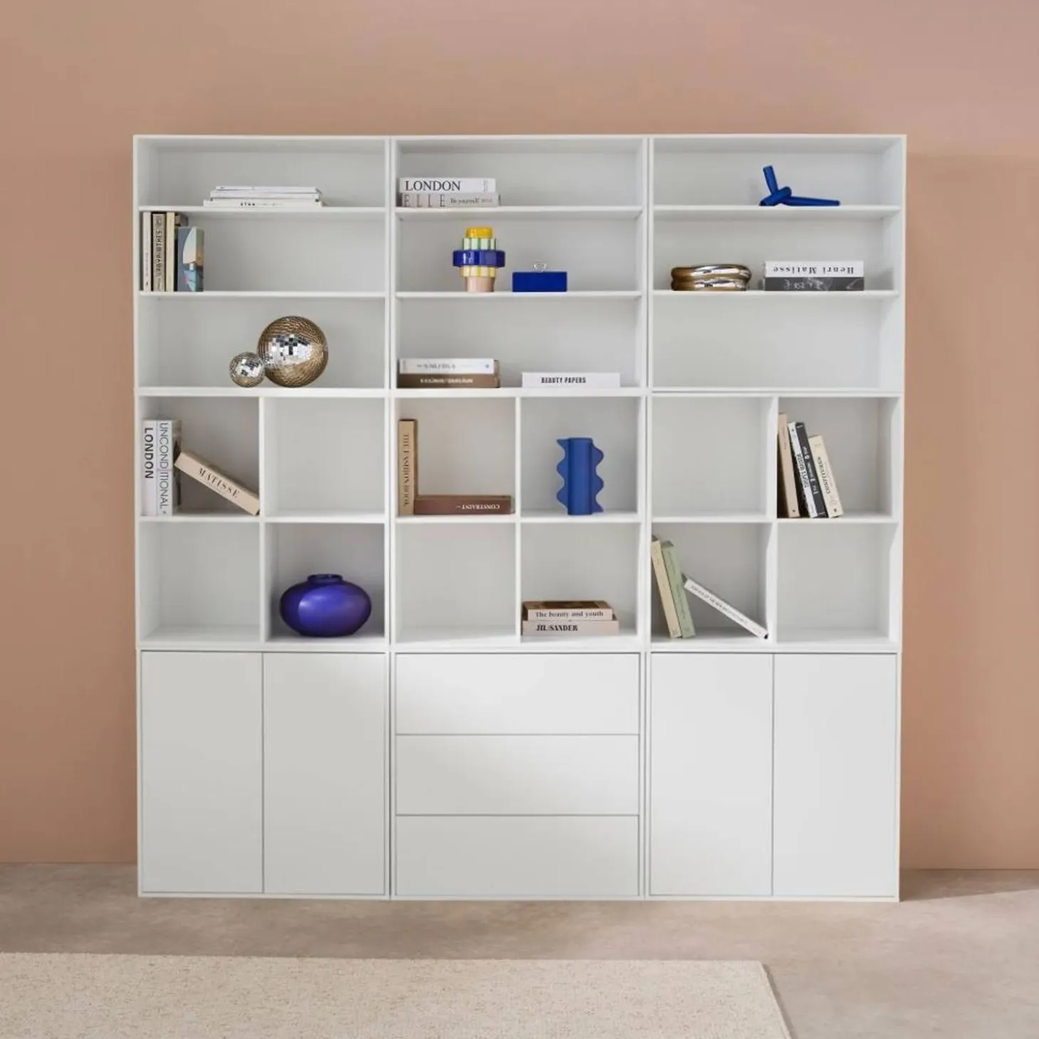 Modulares Regal Holzdekor 9 Elemente