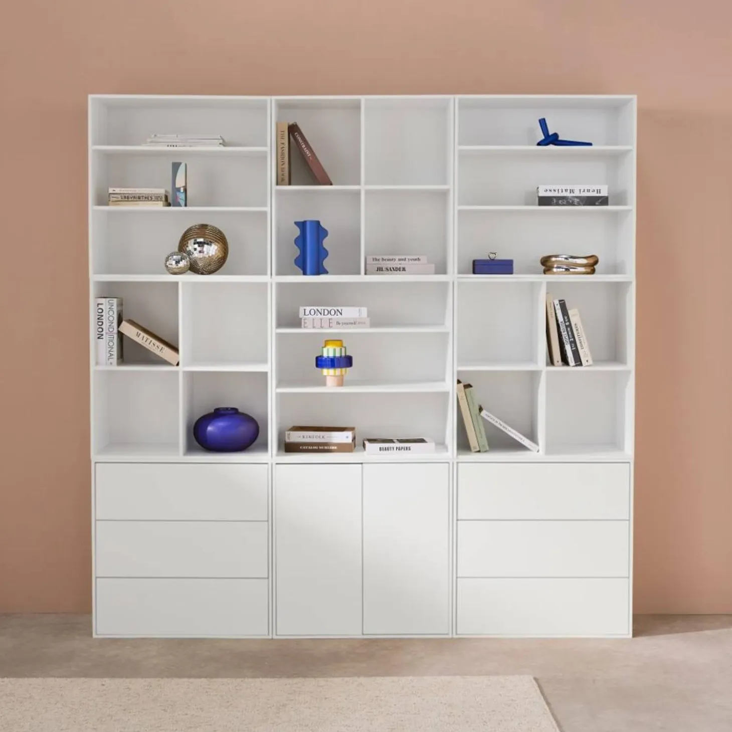 Modulares Regal Holzdekor 9 Elemente