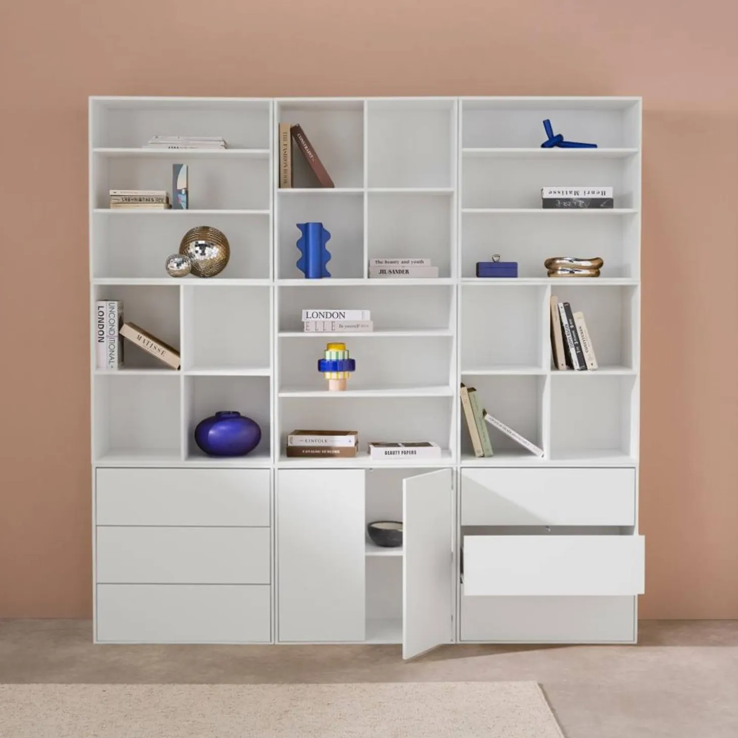 Modulares Regal Holzdekor 9 Elemente