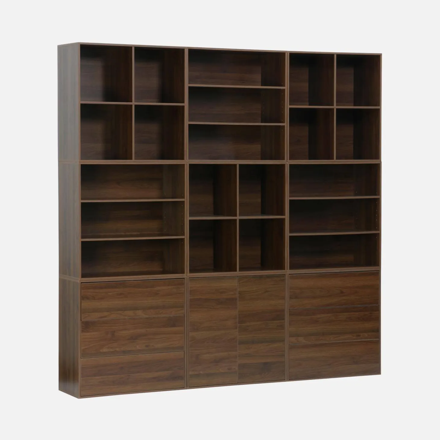Modulares Regal Holzdekor 9 Elemente