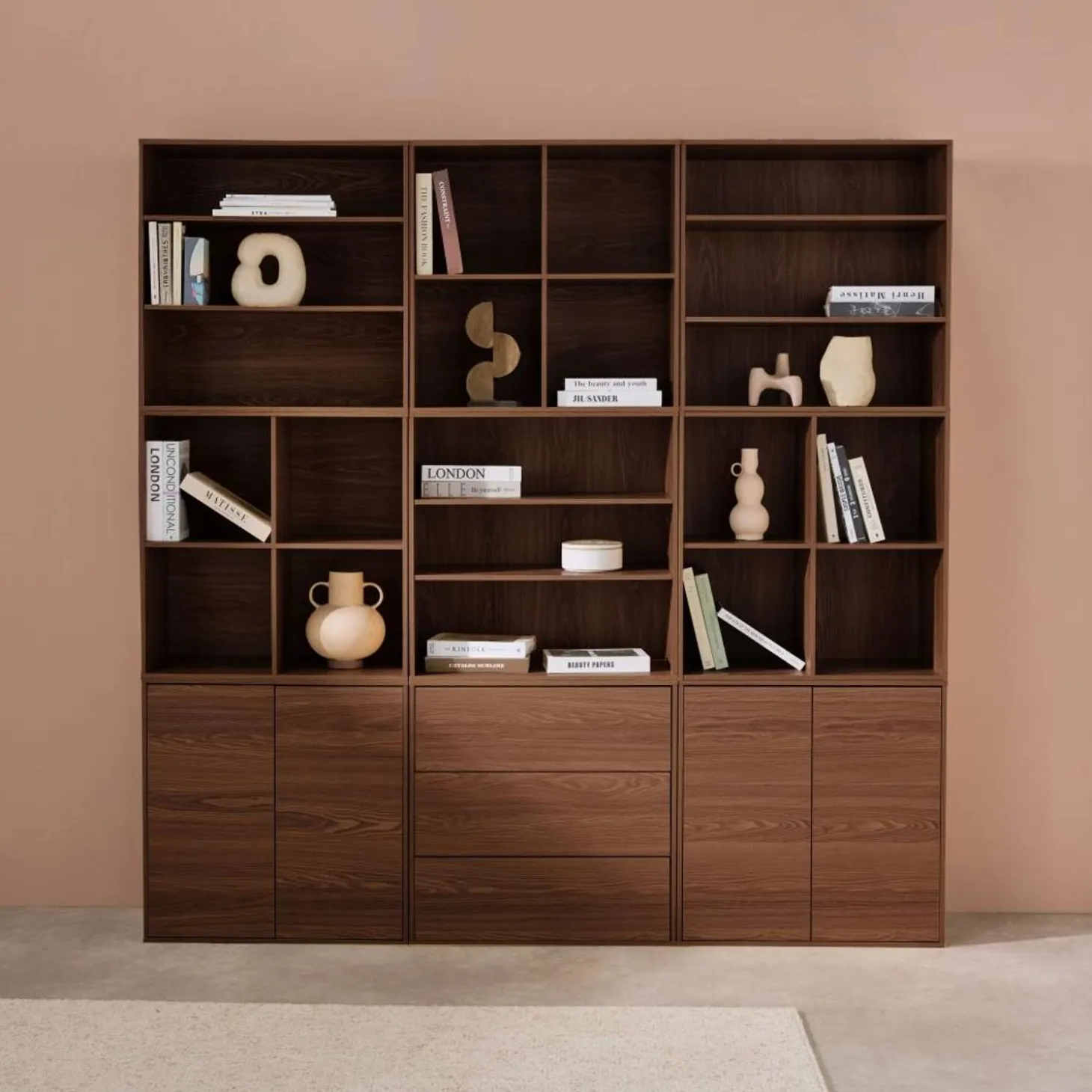 Modulares Regal Holzdekor 9 Elemente