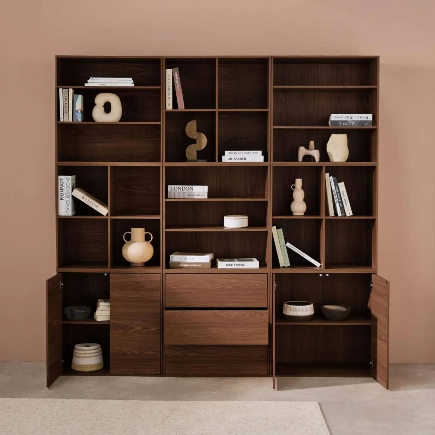Modulares Regal Holzdekor 9 Elemente