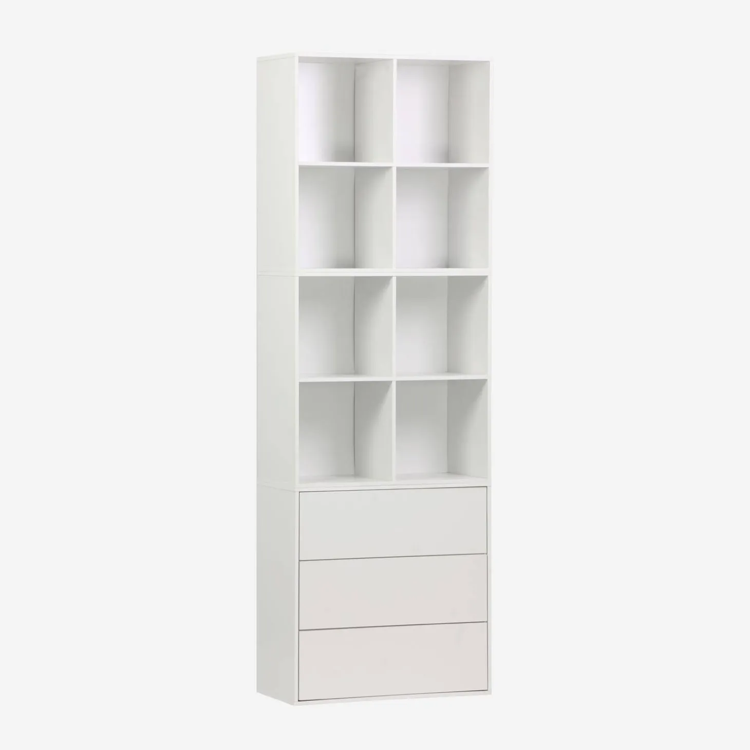 Modulares Regal Holzdekor 3 Elemente - 3 Schubladen 8 Fächer