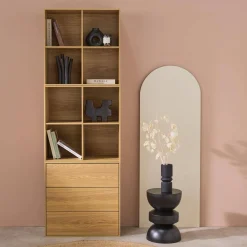Modulares Regal Holzdekor 3 Elemente - 3 Schubladen 8 Fächer