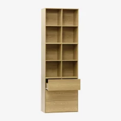 Modulares Regal Holzdekor 3 Elemente - 3 Schubladen 8 Fächer