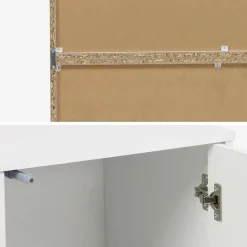 Modulares Regal Holzdekor 3 Elemente - 2 Türen 6 offene Fächer