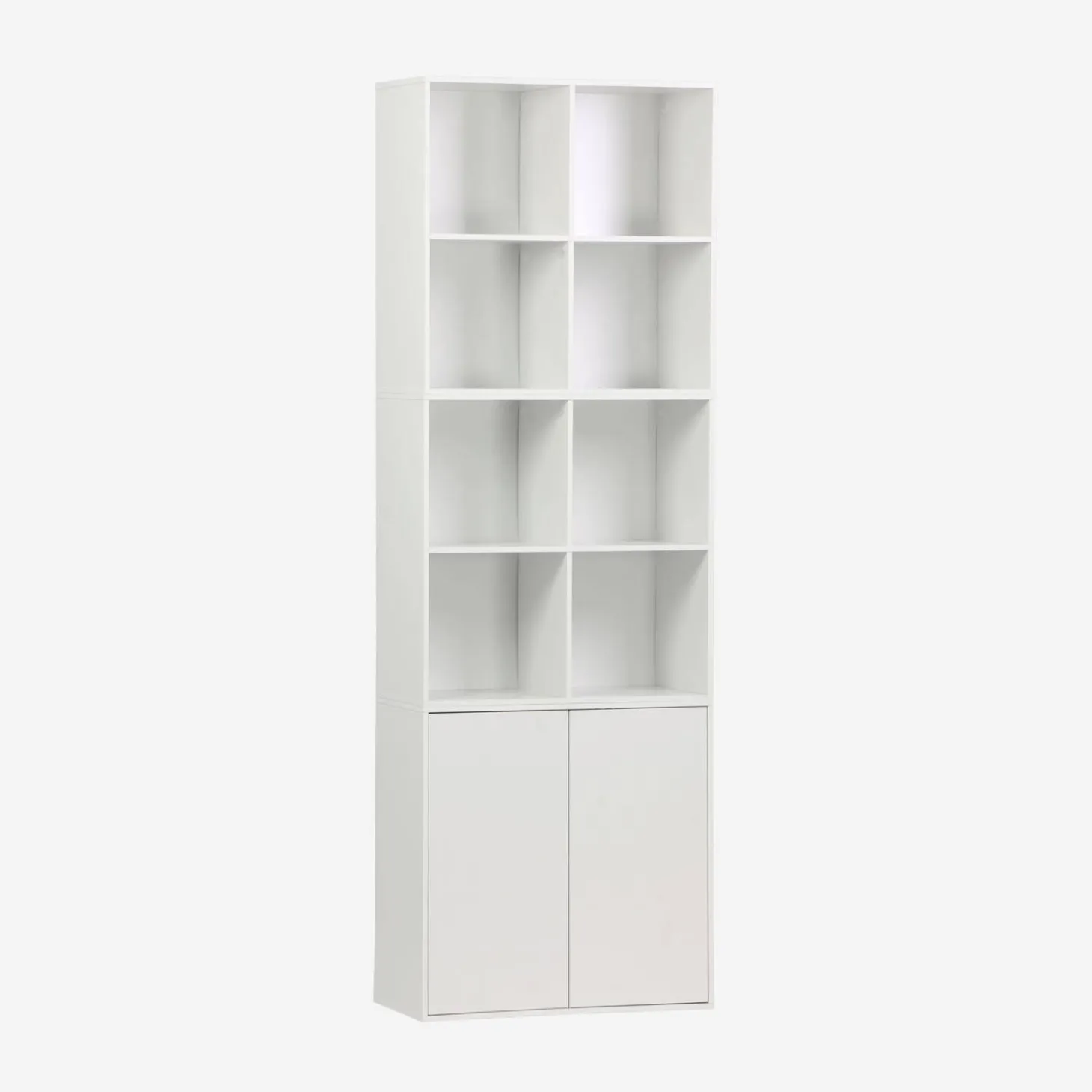 Modulares Regal Holzdekor 3 Elemente - 2 Türen 8 offene Fächer