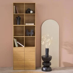 Modulares Regal Holzdekor 3 Elemente - 2 Türen 8 offene Fächer