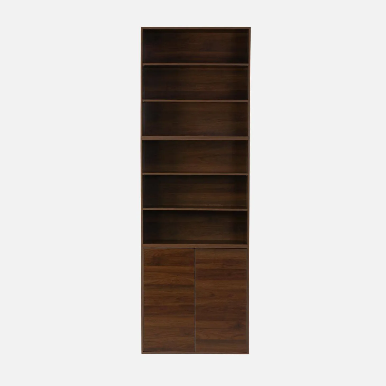 Modulares Regal Holzdekor 3 Elemente - 2 Türen 6 offene Fächer