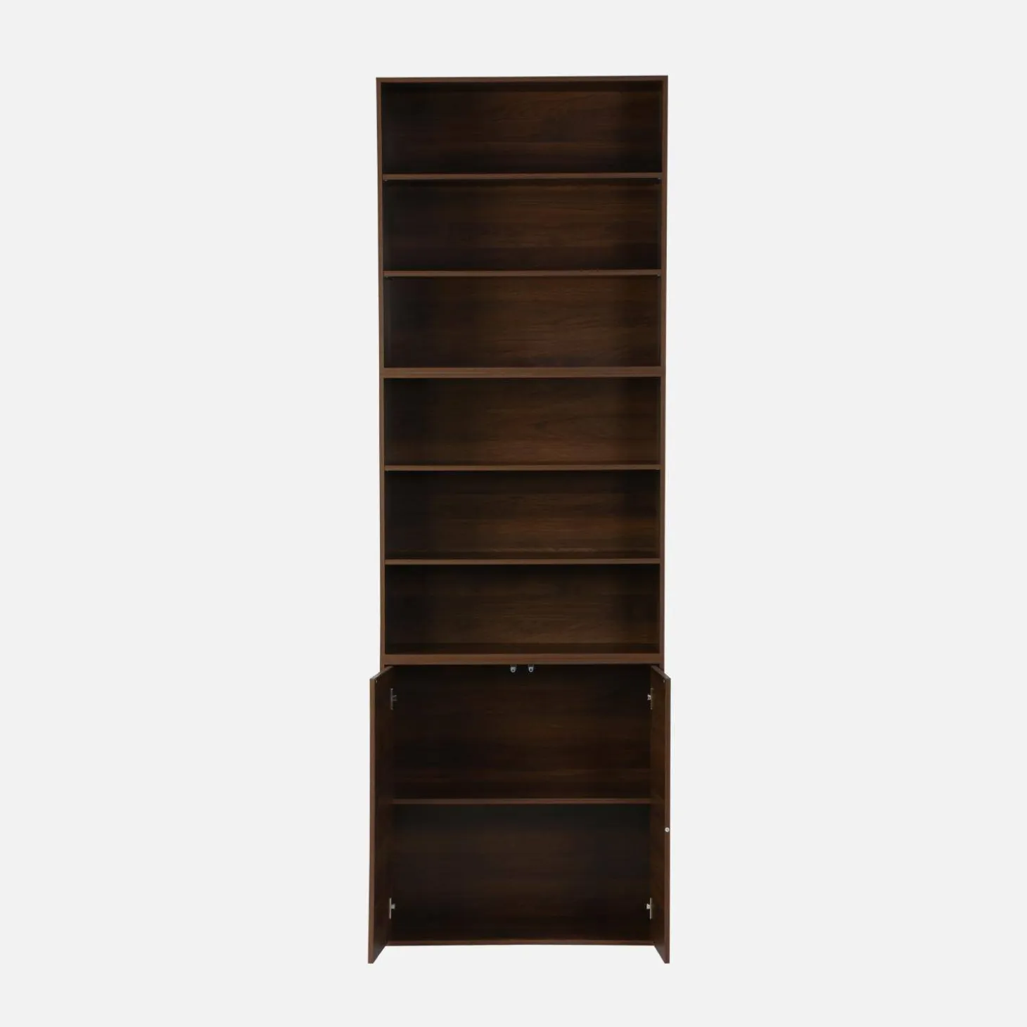 Modulares Regal Holzdekor 3 Elemente - 2 Türen 6 offene Fächer