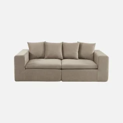 Modulares 2-Sitzer Sofa mit Chenille-Bezug