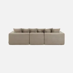 Modulares 3-Sitzer Sofa mit Chenille-Bezug