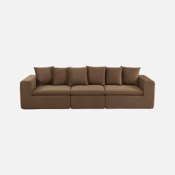 Modulares 3-Sitzer Sofa mit Chenille-Bezug