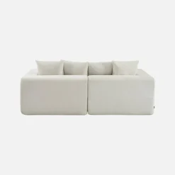 Modulares 2-Sitzer Sofa mit Chenille-Bezug