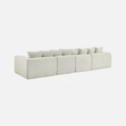 Modulares 4-Sitzer Sofa mit Chenille-Bezug