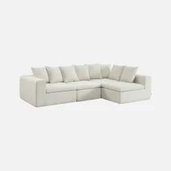 Modulares 4-Sitzer Sofa mit Chenille-Bezug