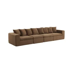 Modulares 4-Sitzer Sofa mit Chenille-Bezug