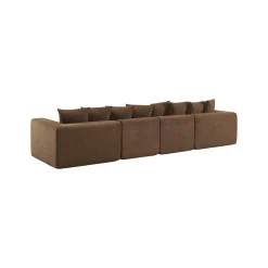 Modulares 4-Sitzer Sofa mit Chenille-Bezug