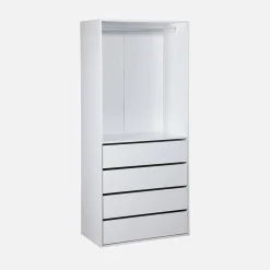 Modul mit 4 Schubladen und Kleiderschrank