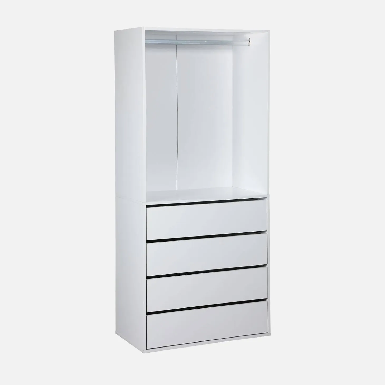 Modul mit 4 Schubladen und Kleiderschrank
