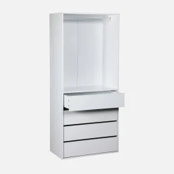 Modul mit 4 Schubladen und Kleiderschrank