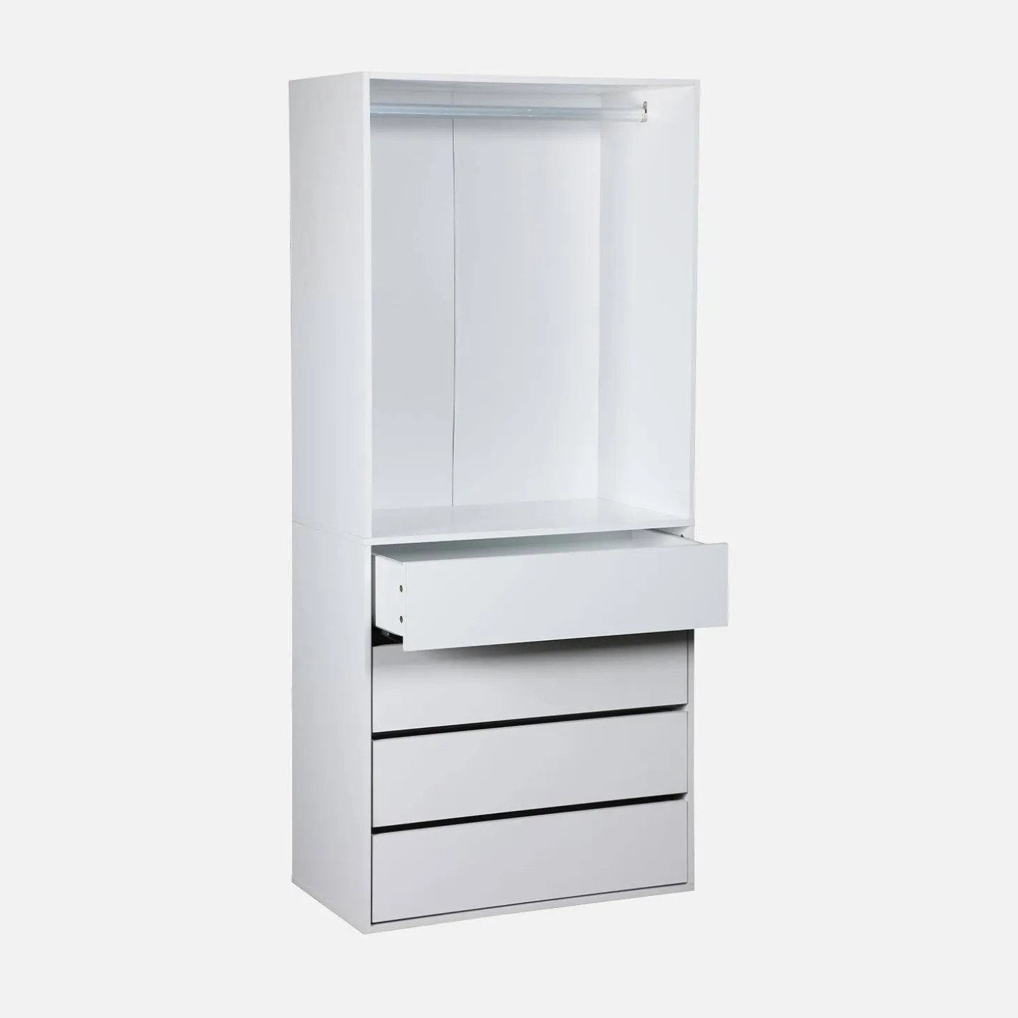 Modul mit 4 Schubladen und Kleiderschrank